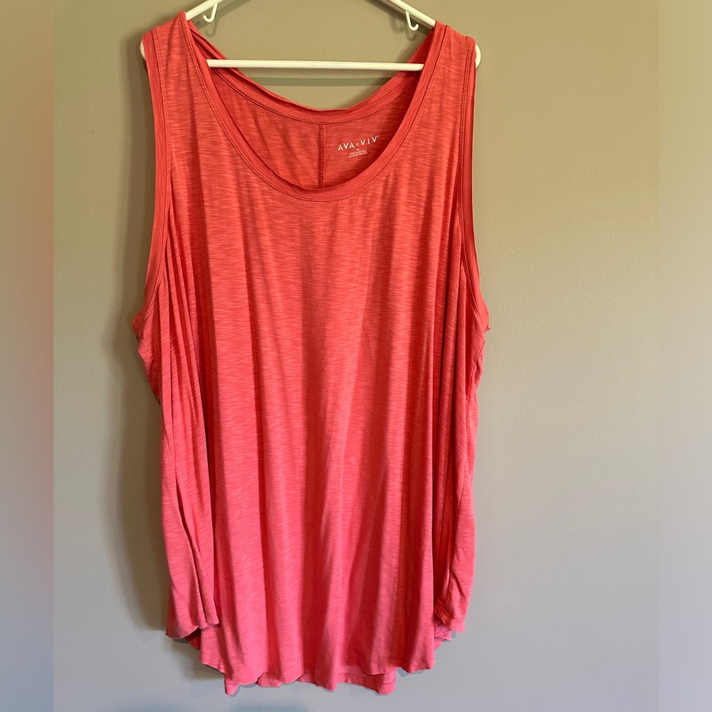Women’s Tunic Tank 4x salmon color.
